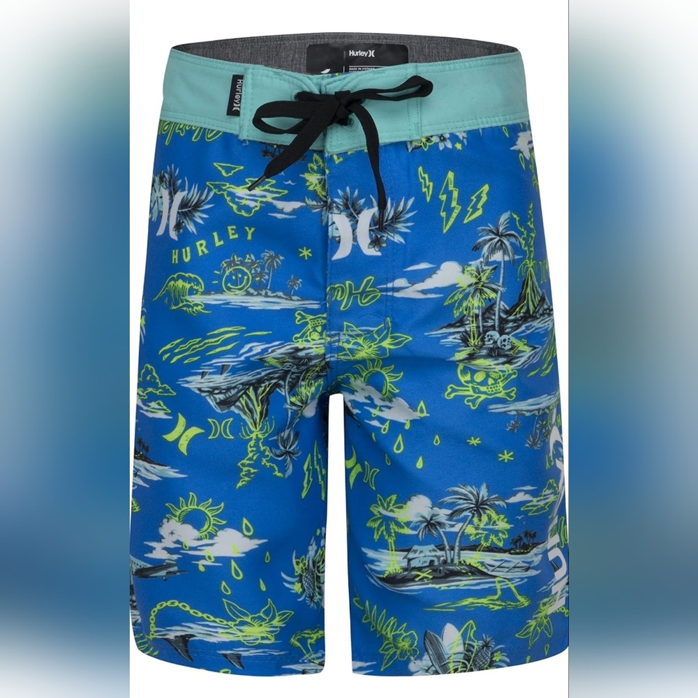 Size 5 Neptune Blue Hurley Boys' Board Shorts See Picture For Size Guide